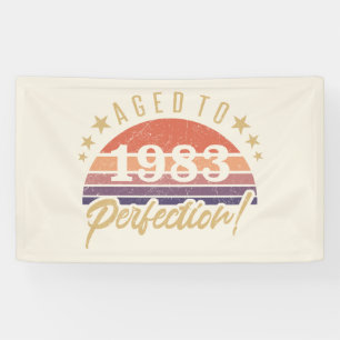 Banderoles 40e anniversaire 1983 Âgé à la perfection