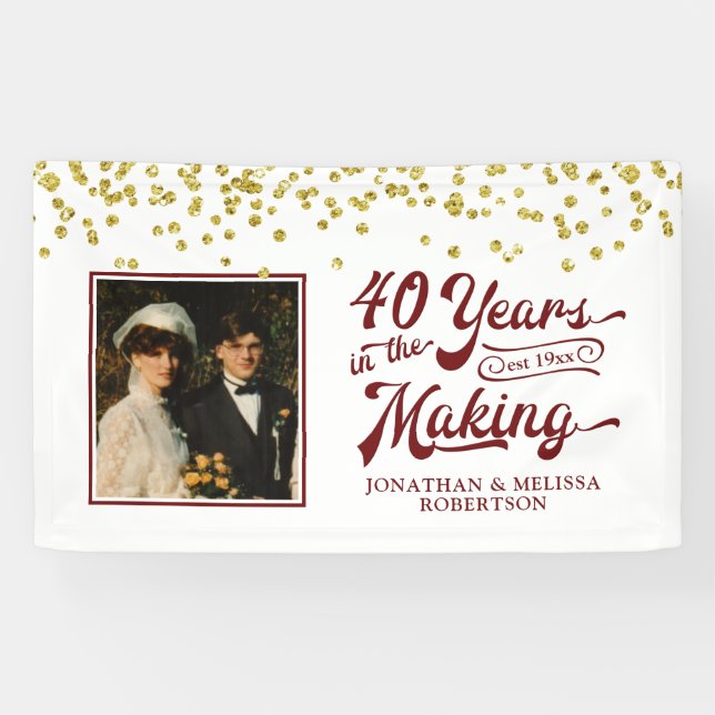 Banderoles 40e anniversaire 40 ans dans la photo (Horizontal)