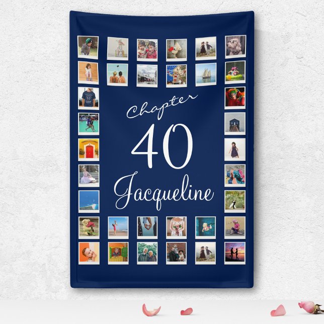 Banderoles 40e anniversaire bleu (Créateur téléchargé)