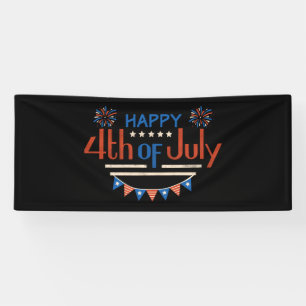 Banderoles 4 juillet Jour de l'Indépendance 2.5x6 Vinyl Banne