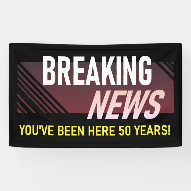 Banderoles 50 ans de travail 50e employé (Horizontal)