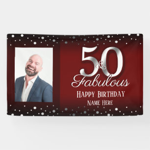 Banderoles 50 ans et fabuleuse photo Confetti