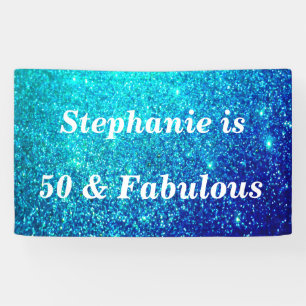 Banderoles 50 Et Fabuleux Anniversaire Turquoise Parties scin