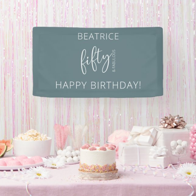 Banderoles 50 et fabuleux script moderne (Fête)