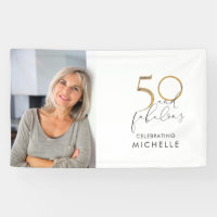 50 & Fabulous Black & White 50th Birthday Photo