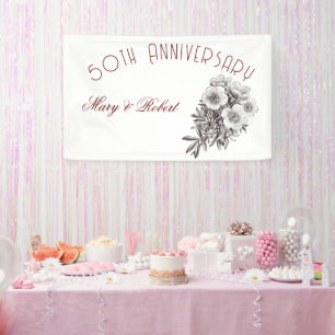 Banderoles 50e anniversaire prospère - personnalisé