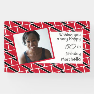 Banderoles 50e anniversaire TRINIDAD DRAPEAU photo personnali