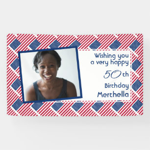 Banderoles 50e anniversaire USA AMERICAN FLAG Photo