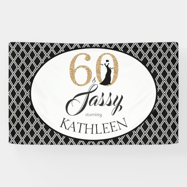 Banderoles 60 et Sassy Custom 60e anniversaire (Horizontal)