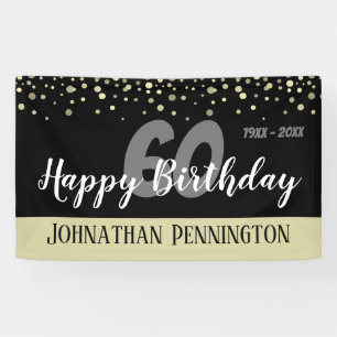 Banderoles 60e anniversaire avec Confetti