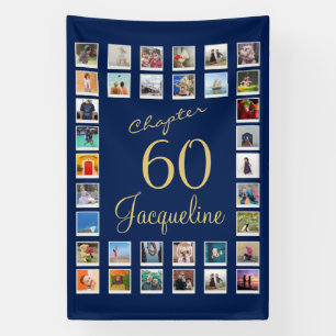 Banderoles 60e anniversaire Blue Gold
