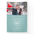 60e anniversaire coeur diamant photo personnalisée
