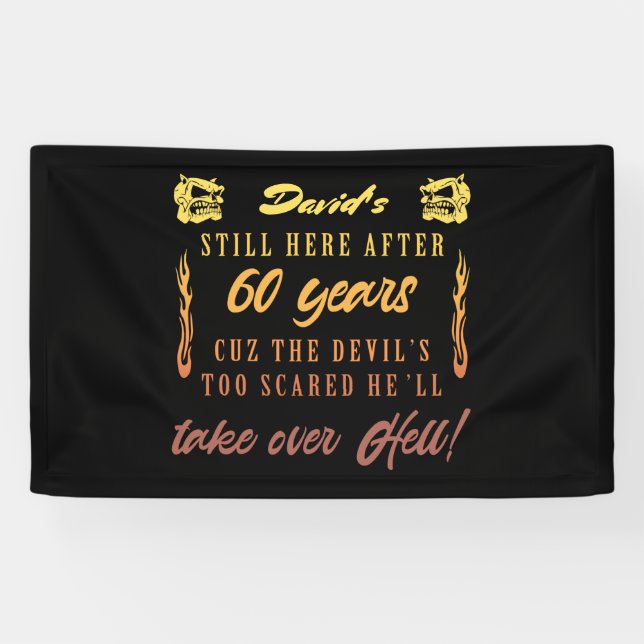 Banderoles 60e Humour masculin (Horizontal)
