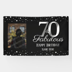 Banderoles 70 et fabuleuse photo Confetti d'anniversaire
