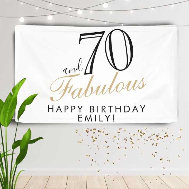 Banderoles 70 et fabuleux Elégant 70e anniversaire (Créateur téléchargé)