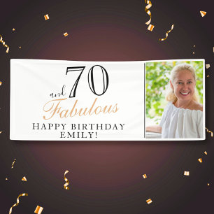 Banderoles 70 et fabuleux Elégant 70e anniversaire Photo