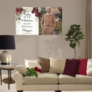Banderoles 70 et Fabulous Glam Rose Floral fête d'anniversair