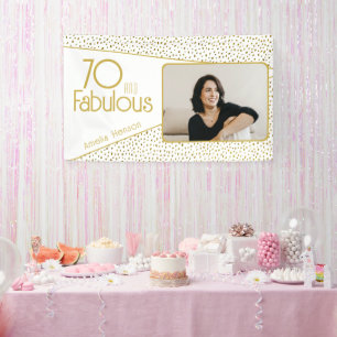 Banderoles 70 et Fabulous Gold Parties scintillant Photo 70e 