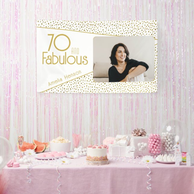 Banderoles 70 et Fabulous Gold Parties scintillant Photo 70e  (Fête)