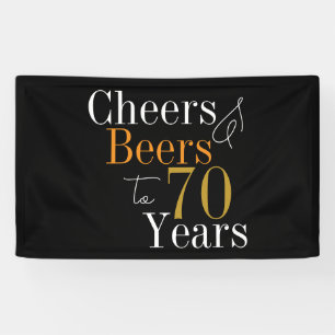 Banderoles 70e anniversaire Soeurs et bières Black Gold Party