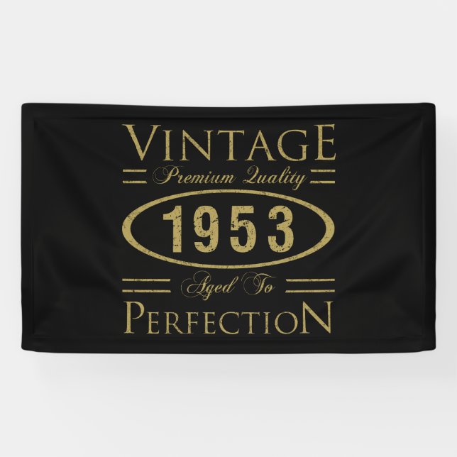 Banderoles 70e anniversaire Vintage 1953 (Horizontal)