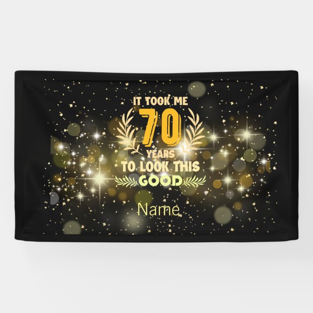 Banderoles 70ème anniversaire m'a pris 70 ans pour regarder c (Horizontal)