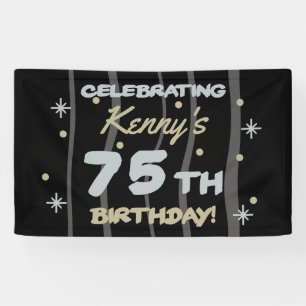 Banderoles 75th Birthday Party Ajouter votre nom