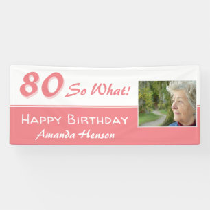 Banderoles 80 Alors ce rose amusant 80e fête d'anniversaire P