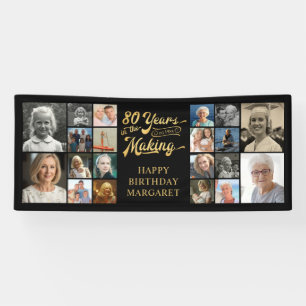 Banderoles 80e anniversaire 20 Photos 80 ans à venir