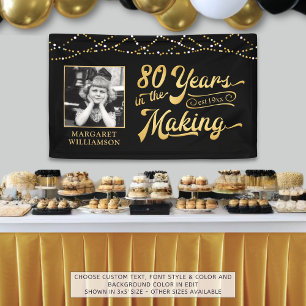 Banderoles 80e anniversaire 80 ans dans les lumières