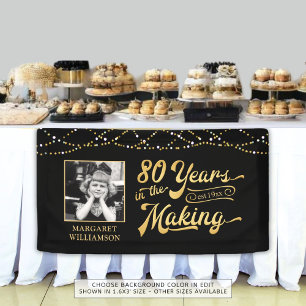 Banderoles 80e anniversaire 80 ans dans les lumières