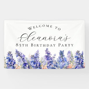 Banderoles 85e fête d'anniversaire Juillet Fleur de naissance