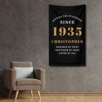 90e anniversaire Né en 1935 Ajouter un nom Or noir