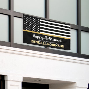 Banderoles 911 Dispatcher Thin Gold Line Bonne retraite