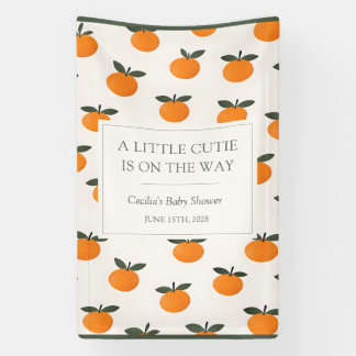 Banderoles A Little Cutie Orange Gender Neutral Baby Shower