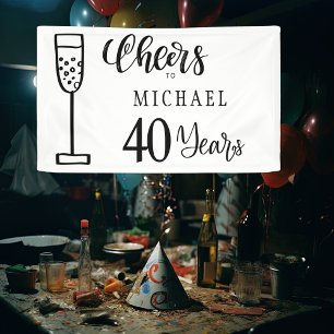 Banderoles À tous les âges hommes années typographie annivers