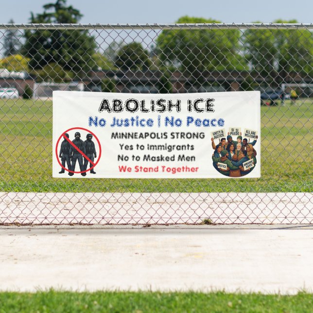 Banderoles Abolish ICE | Bring Back Compassion and Empathy (En situation)