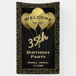 Banderoles Accueil à ma trente-cinquième fête d'anniversaire