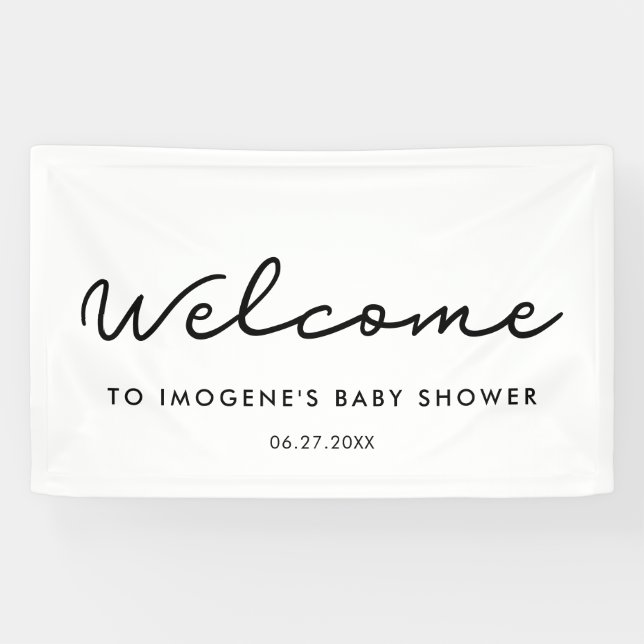 Banderoles Accueil Baby shower simple (Horizontal)