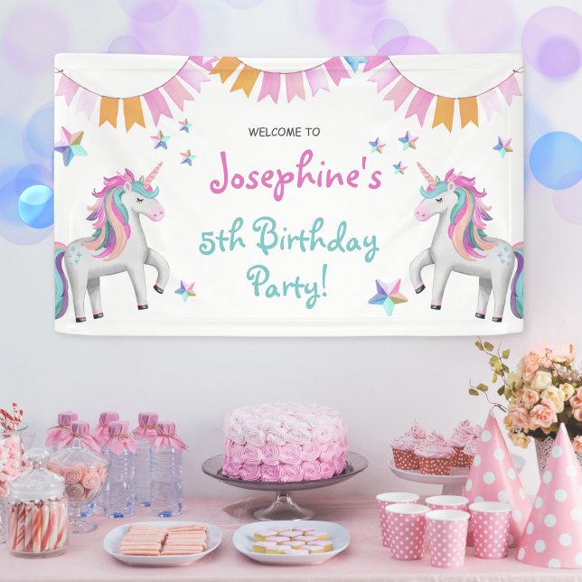 Banderoles Accueil de la soirée Anniversaire de enfant de la  (Mockup View)