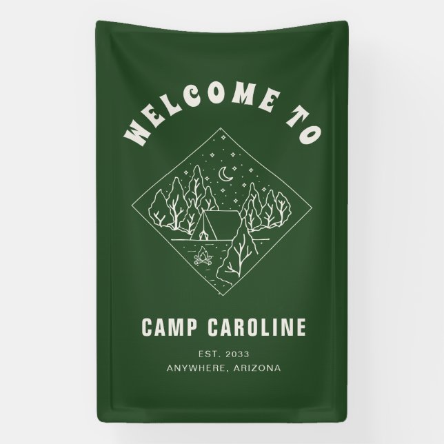 Banderoles Accueil du Camp Bachelorette (Verticale)