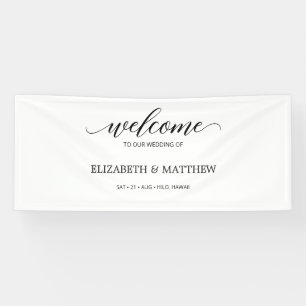 Banderoles Accueil du Mariage de script de calligraphie minim