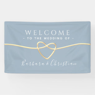 Banderoles Accueil du Mariage Dusty Blue