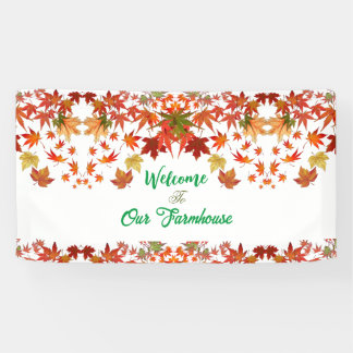 Banderoles Accueil Ferme Automne Couleurs Maple Leaf Automne