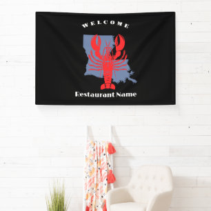 Banderoles Accueil moderne écrevisse rouge Louisiane nom pers
