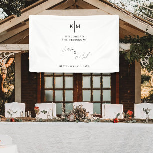 Banderoles Accueil Moderne Pour Notre Réception De Mariage