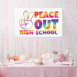 Banderoles Adieu Lycée Tie Dye Dernier Jour D'École