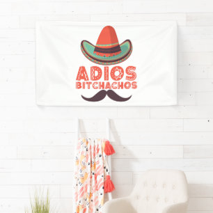 Banderoles Adios Bitchachos Sombrero Retro Cinco De Mayo