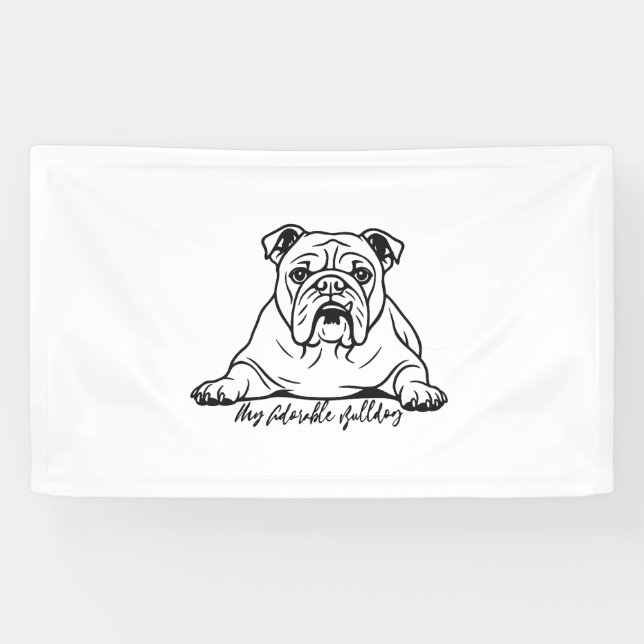 Banderoles Adorable Bulldog (Horizontal)