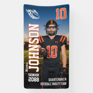 Banderoles Affichage de photo de joueur MVP de football senio